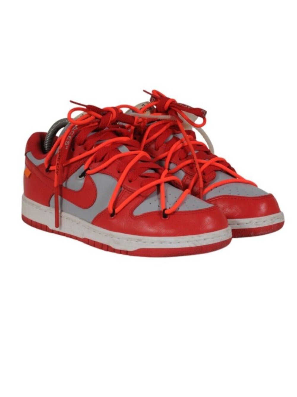 Nike Off White Dunk Low US W 7.5 Sneakers University Red Wolf Grey Trainers